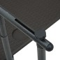 vidaXL Mesa balcón colgante plástico aspecto ratán marrón 60x64x83,5cm vidaXL Mesa balcón colgante plástico aspecto ratán marrón 60x64x83,5cm