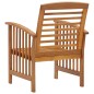 vidaXL Sillas de jardín 2 unidades madera maciza de acacia