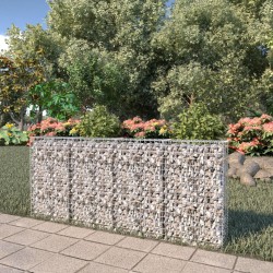 vidaXL Muro de gaviones con cubiertas acero galvanizado 200x20x85 cm