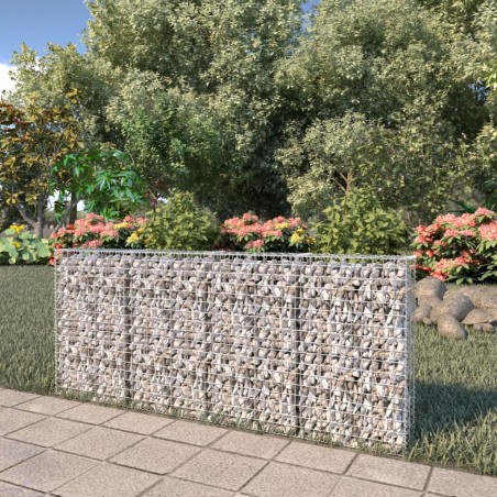 vidaXL Muro de gaviones con cubiertas acero galvanizado 200x20x85 cm