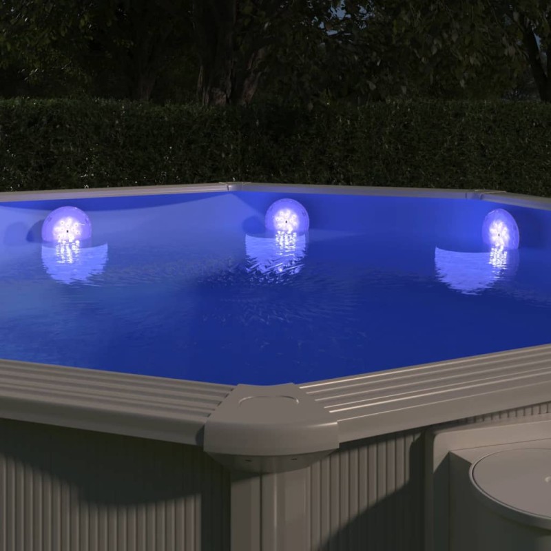 vidaXL Lámpara LED sumergible flotante piscina mando distancia blanco vidaXL Lámpara LED sumergible flotante piscina mando distancia blanco