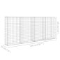 vidaXL Muro de gaviones con cubiertas acero galvanizado 200x20x85 cm