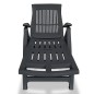 vidaXL Tumbona con reposapiés de plástico gris antracita vidaXL Tumbona con reposapiés de plástico gris antracita
