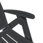 vidaXL Tumbona con reposapiés de plástico gris antracita vidaXL Tumbona con reposapiés de plástico gris antracita