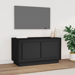 vidaXL Mueble para TV madera contrachapada negro 80x35x45 cm