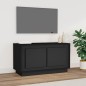 vidaXL Mueble para TV madera contrachapada negro 80x35x45 cm vidaXL Mueble para TV madera contrachapada negro 80x35x45 cm