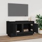 vidaXL Mueble para TV madera contrachapada negro 80x35x45 cm vidaXL Mueble para TV madera contrachapada negro 80x35x45 cm
