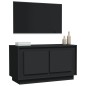vidaXL Mueble para TV madera contrachapada negro 80x35x45 cm vidaXL Mueble para TV madera contrachapada negro 80x35x45 cm