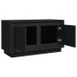 vidaXL Mueble para TV madera contrachapada negro 80x35x45 cm vidaXL Mueble para TV madera contrachapada negro 80x35x45 cm