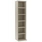 vidaXL Estantería para CDs madera contrachapada color roble 21x20x88cm vidaXL Estantería para CDs madera contrachapada color roble 21x20x88cm