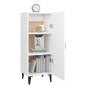 vidaXL Aparador de madera contrachapada blanco 34,5x34x90 cm