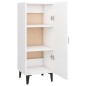vidaXL Aparador de madera contrachapada blanco 34,5x34x90 cm
