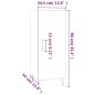 vidaXL Aparador de madera contrachapada blanco 34,5x34x90 cm