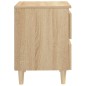vidaXL Mesitas de noche 2 uds patas de madera roble Sonoma 40x35x50 cm vidaXL Mesitas de noche 2 uds patas de madera roble Sonoma 40x35x50 cm