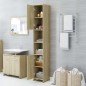 vidaXL Armario de baño madera contrachapada color roble 30x30x183,5 cm vidaXL Armario de baño madera contrachapada color roble 30x30x183,5 cm