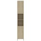 vidaXL Armario de baño madera contrachapada color roble 30x30x183,5 cm vidaXL Armario de baño madera contrachapada color roble 30x30x183,5 cm