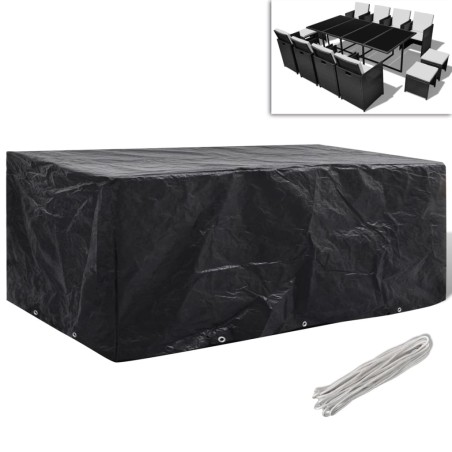 vidaXL Cubierta para muebles de jardín 8 ojales 229x113x73 cm