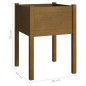 vidaXL Jardineras 2 uds madera maciza de pino marrón miel 50x50x70 cm vidaXL Jardineras 2 uds madera maciza de pino marrón miel 50x50x70 cm