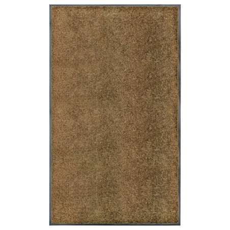 vidaXL Felpudo lavable marrón 90x150 cm