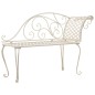 vidaXL Banco tumbona de jardín 128 cm acero antiguo metal