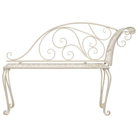 vidaXL Banco tumbona de jardín 128 cm acero antiguo metal