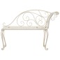 vidaXL Banco tumbona de jardín 128 cm acero antiguo metal