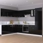 vidaXL Armario colgante cocina contrachapada negro brillo 60x31x60 cm vidaXL Armario colgante cocina contrachapada negro brillo 60x31x60 cm
