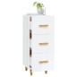 vidaXL Aparador de madera contrachapada blanco brillante 34,5x34x90 cm vidaXL Aparador de madera contrachapada blanco brillante 34,5x34x90 cm