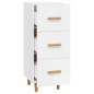 vidaXL Aparador de madera contrachapada blanco brillante 34,5x34x90 cm vidaXL Aparador de madera contrachapada blanco brillante 34,5x34x90 cm