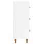 vidaXL Aparador de madera contrachapada blanco brillante 34,5x34x90 cm vidaXL Aparador de madera contrachapada blanco brillante 34,5x34x90 cm