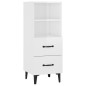 vidaXL Aparador de madera contrachapada blanco brillante 34,5x34x90 cm vidaXL Aparador de madera contrachapada blanco brillante 34,5x34x90 cm