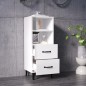 vidaXL Aparador de madera contrachapada blanco brillante 34,5x34x90 cm vidaXL Aparador de madera contrachapada blanco brillante 34,5x34x90 cm