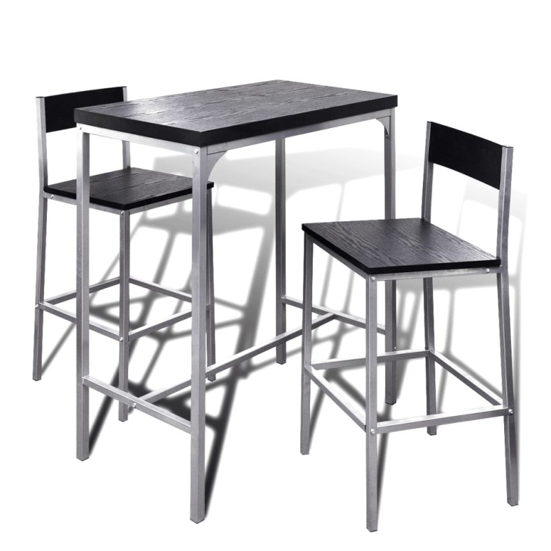 vidaXL Mesa alta y taburetes de barra de cocina vidaXL Mesa alta y taburetes de barra de cocina