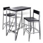 vidaXL Mesa alta y taburetes de barra de cocina vidaXL Mesa alta y taburetes de barra de cocina