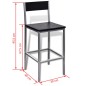 vidaXL Mesa alta y taburetes de barra de cocina vidaXL Mesa alta y taburetes de barra de cocina