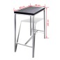 vidaXL Mesa alta y taburetes de barra de cocina vidaXL Mesa alta y taburetes de barra de cocina