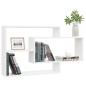 vidaXL Estantes de pared de madera contrachapada blanco 104x20x58,5 cm vidaXL Estantes de pared de madera contrachapada blanco 104x20x58,5 cm