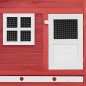 vidaXL Gallinero con ponedero madera maciza abeto rojo y blanco