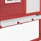 vidaXL Gallinero con ponedero madera maciza abeto rojo y blanco
