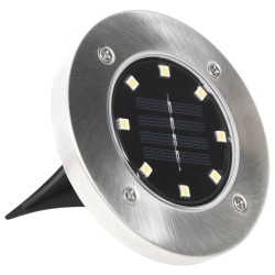vidaXL Lámparas solares de suelo 8 unidades luces LED color RGB