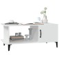 vidaXL Mesa de centro madera contrachapada blanco 90x50x40 cm vidaXL Mesa de centro madera contrachapada blanco 90x50x40 cm