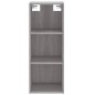 vidaXL Aparador alto madera contrachapada gris Sonoma 34,5x34x180 cm vidaXL Aparador alto madera contrachapada gris Sonoma 34,5x34x180 cm