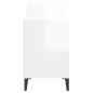 vidaXL Mueble para TV madera contrachapada blanco brillo 160x35x55 cm vidaXL Mueble para TV madera contrachapada blanco brillo 160x35x55 cm