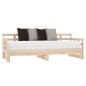 vidaXL Sofá cama extraíble madera maciza de pino 2x(80x200) cm vidaXL Sofá cama extraíble madera maciza de pino 2x(80x200) cm