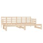 vidaXL Sofá cama extraíble madera maciza de pino 2x(80x200) cm vidaXL Sofá cama extraíble madera maciza de pino 2x(80x200) cm