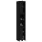 vidaXL Armario de baño de madera contrachapada negro 30x30x183,5 cm vidaXL Armario de baño de madera contrachapada negro 30x30x183,5 cm
