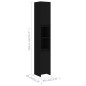 vidaXL Armario de baño de madera contrachapada negro 30x30x183,5 cm vidaXL Armario de baño de madera contrachapada negro 30x30x183,5 cm
