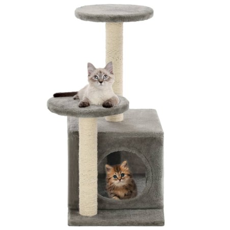 vidaXL Rascador para gatos con poste rascador de sisal 60 cm gris 