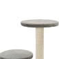 vidaXL Rascador para gatos con poste rascador de sisal 60 cm gris 