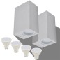 vidaXL Lámpara de pared exterior 2 uds cuadrada ascendente/descendente